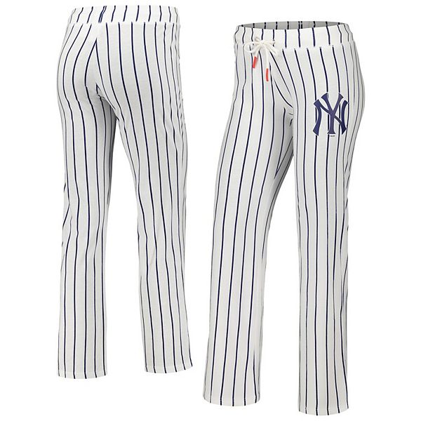 Men's Concepts Sport White/Navy New York Yankees Big & Tall Pinstripe Sleep Pants