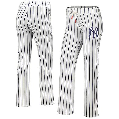 Women's Concepts Sport White New York Yankees Vigor Pinstripe Sleep Pant