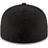 Men's New Era Black New York Giants Throwback Logo Low Profile 59FIFTY Fitted Hat
