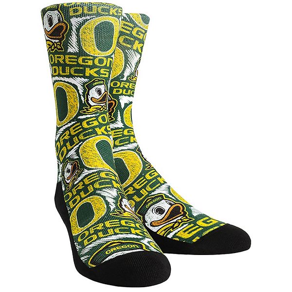 Women's Rock Em Socks Oregon Ducks Logo Sketch Crew Socks