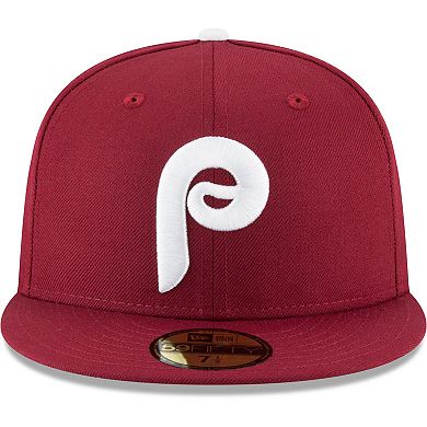 Men's New Era Maroon Philadelphia Phillies Cooperstown Collection Wool ...