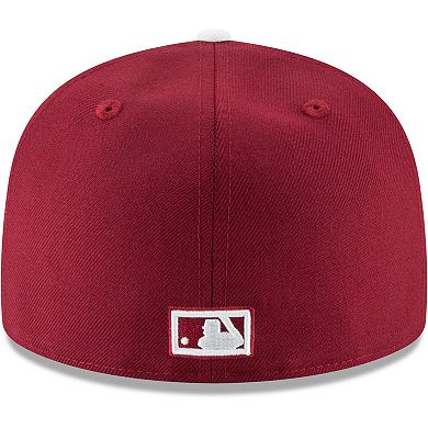 Men's New Era Maroon Philadelphia Phillies Cooperstown Collection Wool 59FIFTY Fitted Hat