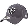 Men's New Era Oakland Raiders Graphite Core Classic Team Logo 9TWENTY Adjustable Hat