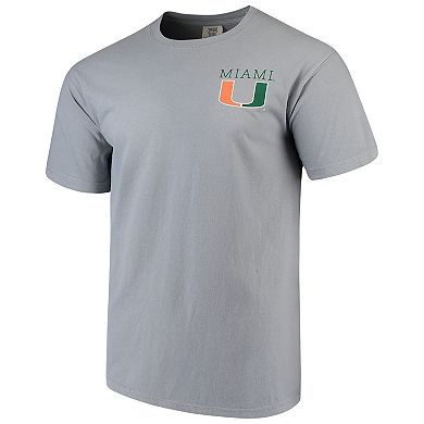 Men's Gray Miami Hurricanes Comfort Colors Campus Scenery T-Shirt