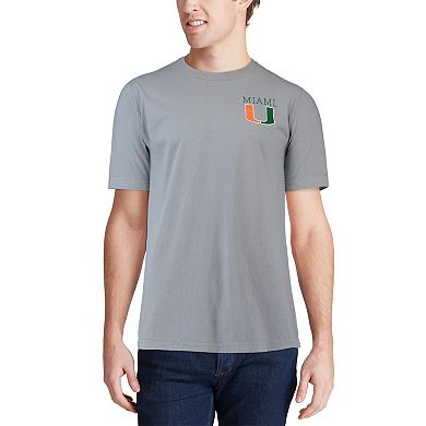 Men's Gray Miami Hurricanes Comfort Colors Campus Scenery T-Shirt