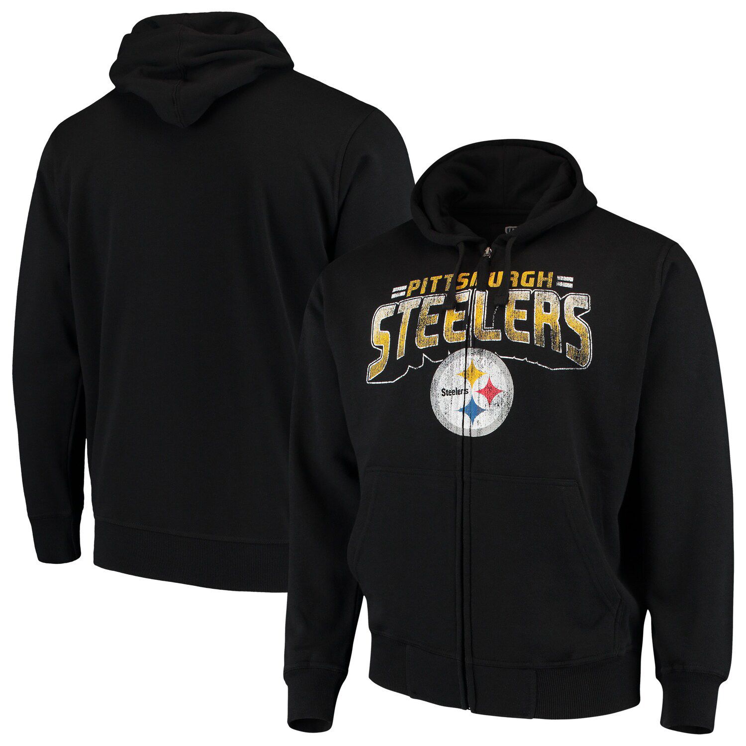 steelers full zip hoodie