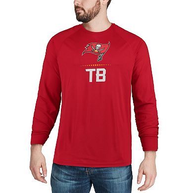 Men's Under Armour Red Tampa Bay Buccaneers Combine Authentic Lockup Performance Long Sleeve T-Shirt
