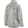 Women's Gray Virginia Cavaliers Sherpa Super Soft Quarter Zip Pullover Jacket