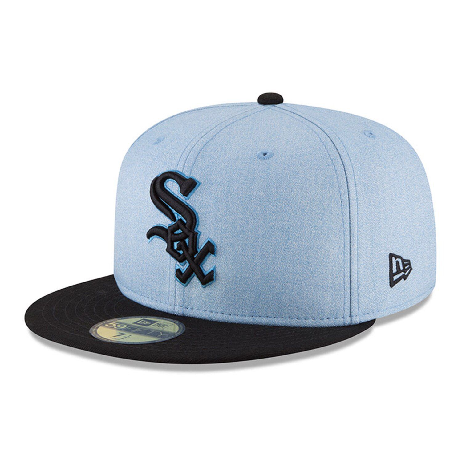 light blue fitted hat