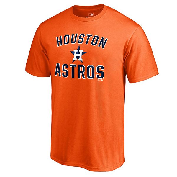 Custom Houston Astros Youth Orange RBI T-Shirt 