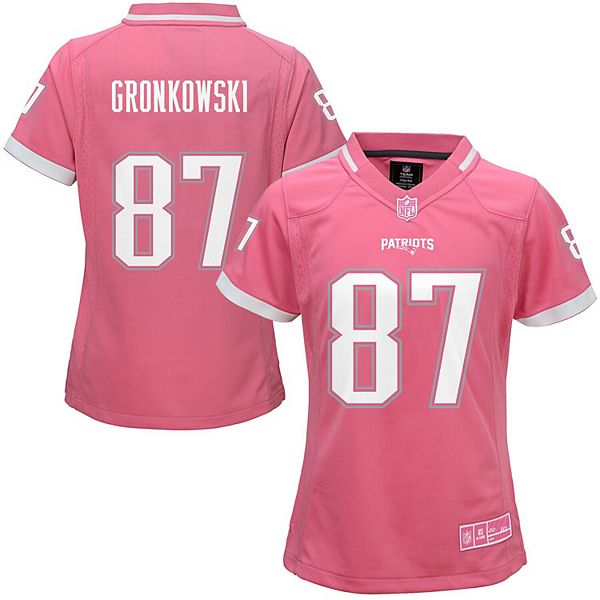 Girls Youth Rob Gronkowski Pink New England Patriots Dolman