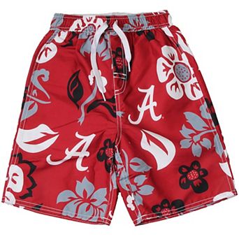 Preschool Wes & Willy Crimson Alabama Crimson Tide Floral Swim Trunks
