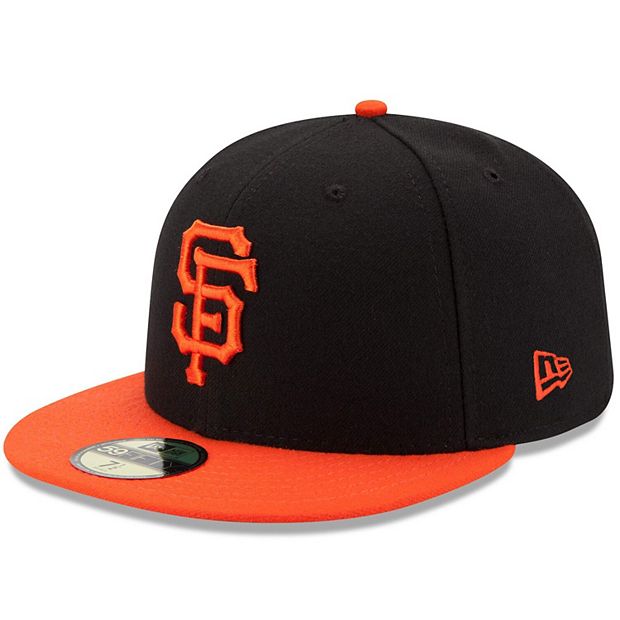 Men's New Era Black/Orange San Francisco Giants Authentic