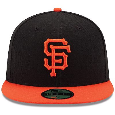 Men's New Era Black/Orange San Francisco Giants Authentic