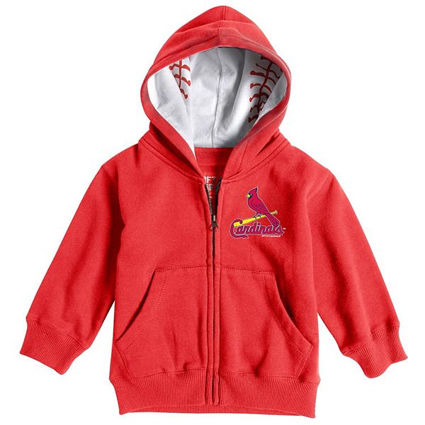 Soft As A Grape Infant Boys and Girls Red St. Louis Cardinals Baseball  Print Full-Zip Hoodie