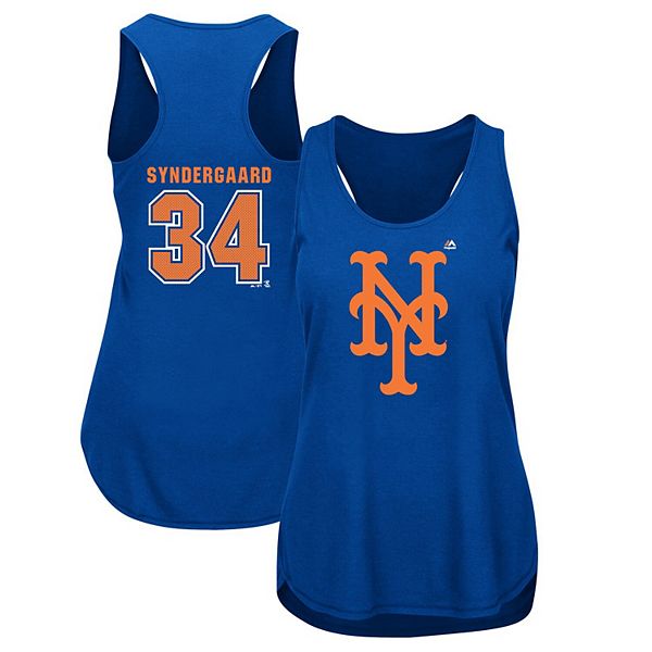 Women's Royal New York Mets Plus Size Racerback Tank Top