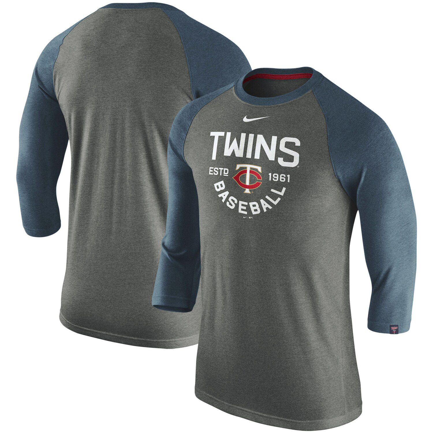 minnesota twins 3 4 sleeve shirts