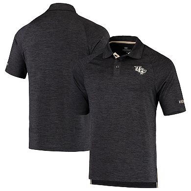 Men's Colosseum Heathered Black UCF Knights Down Swing Polo