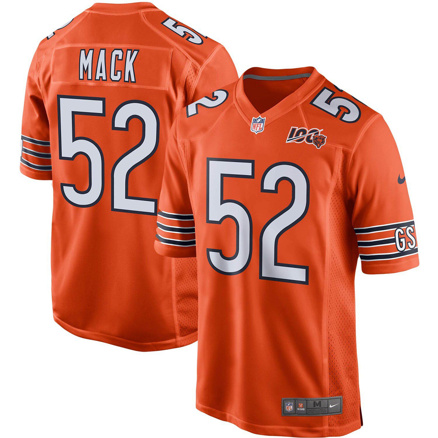 chicago bears 100th jersey