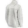 Women's Gray Stanford Cardinal Sherpa Super-Soft Quarter-Zip Pullover Jacket