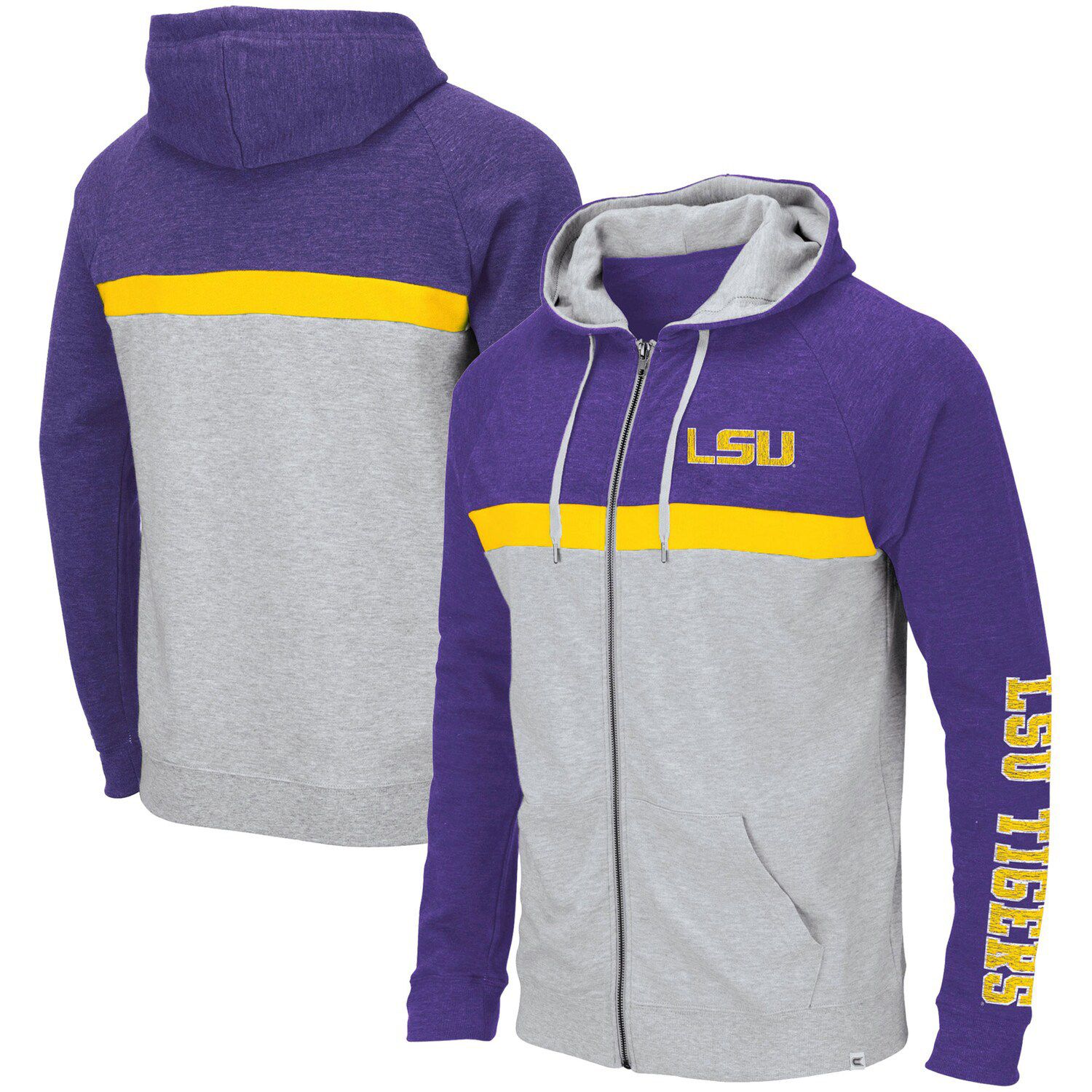 lsu zip up hoodies