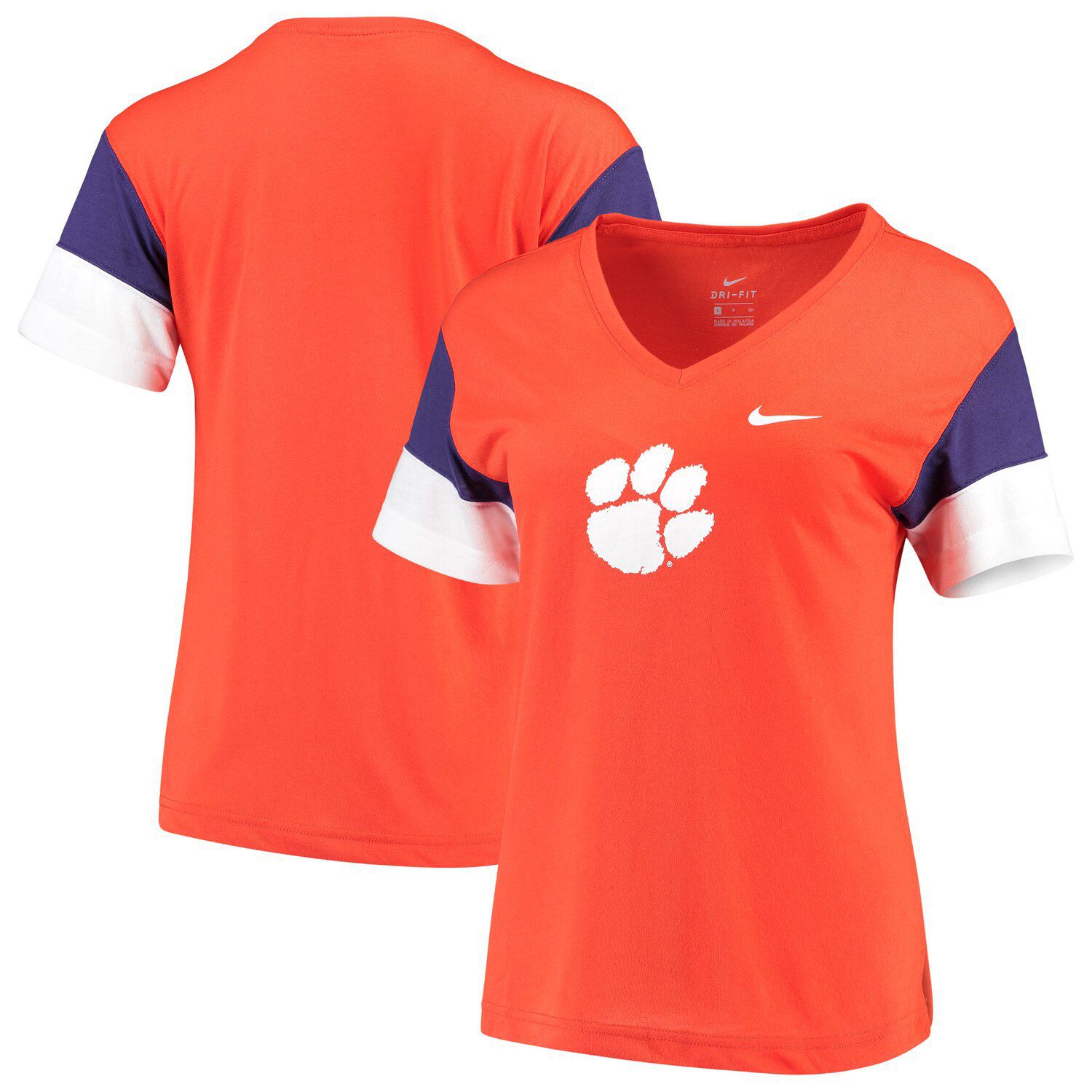 purple and orange nike shirt