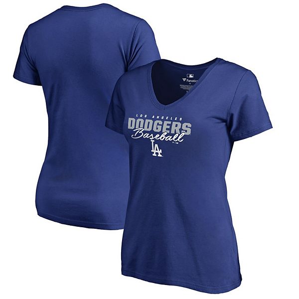 Fanatics Women's Branded Royal, Gray Los Angeles Dodgers Script T