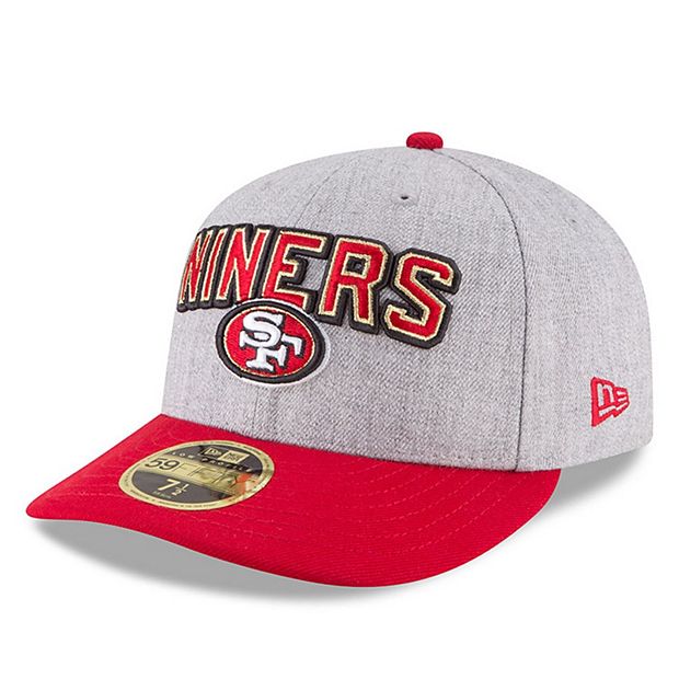 Men's New Era Heather Gray/Scarlet San Francisco 49ers 2018 NFL Draft  Official On-Stage Low