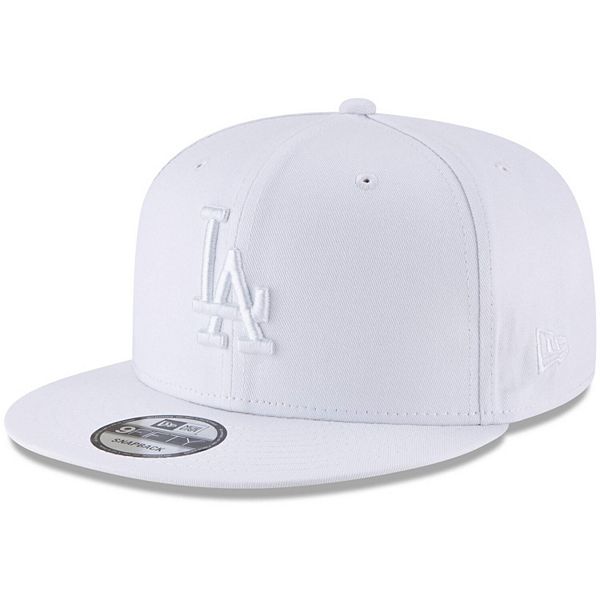 Men's New Era White Los Angeles Dodgers Basic 9FIFTY Adjustable ...