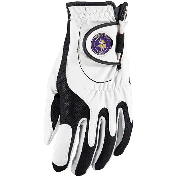 Men's White Minnesota Vikings Left Hand Golf Glove & Ball Marker Set