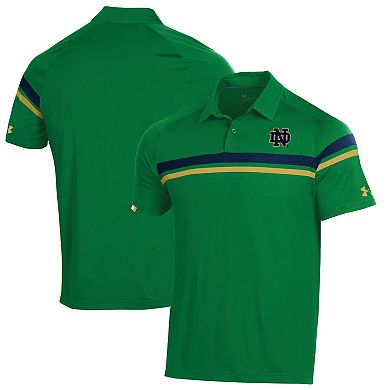 Notre Dame Fighting Irish Under Armour 2019 Sideline Tour Drive Coaches Polo - Kelly Green