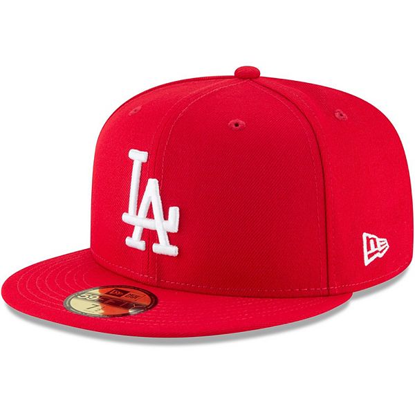 New Era Los Angeles Dodgers Black & Red 59FIFTY Fitted Cap - Macy's