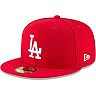 Men's New Era Red Los Angeles Dodgers Fashion Color Basic 59FIFTY Fitted Hat