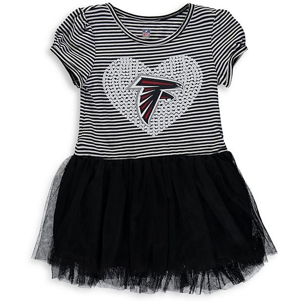 Girls Preschool Black/White Atlanta Falcons Celebration Scoop Neck Tutu  Dress