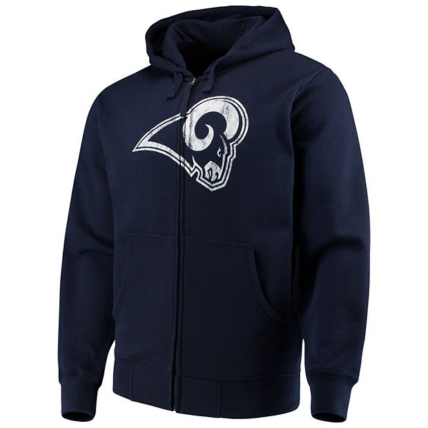 Men's G-III Sports by Carl Banks Navy Los Angeles Rams Primary Logo  Full-Zip Hoodie