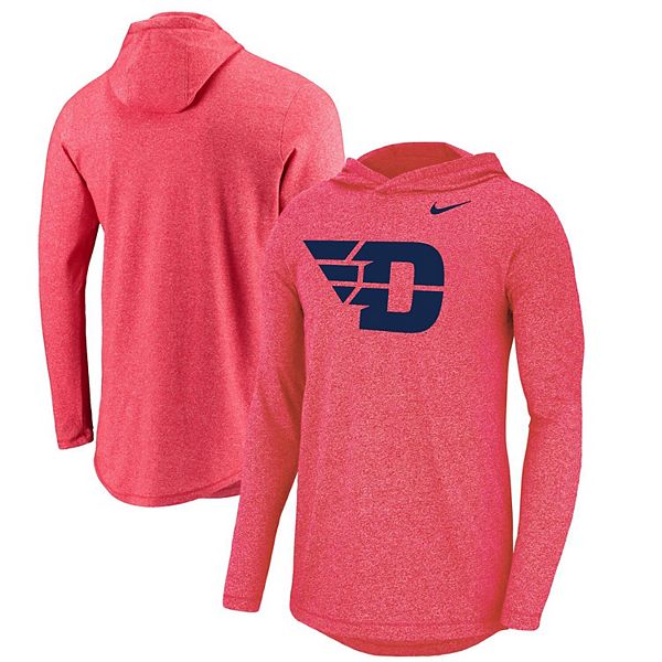 tratar con País Precaución Men's Nike Heathered Red Dayton Flyers Marled Long Sleeve Hooded T-Shirt
