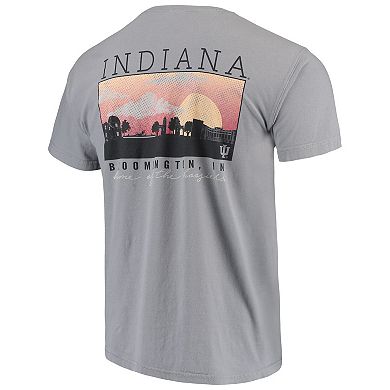Men's Gray Indiana Hoosiers Comfort Colors Campus Scenery T-Shirt