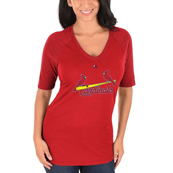 Yadier Molina St. Louis Cardinals Majestic Women's 2019 Spring Training  Name & Number V-Neck T-Shirt - Red