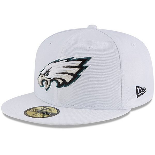 Men's New Era White Philadelphia Eagles Omaha 59FIFTY Fitted Hat