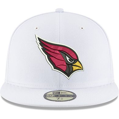 Men's New Era White Arizona Cardinals Omaha 59FIFTY Fitted Hat