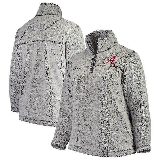 Green Bay Packers Women's Sherpa Quarter-Zip Pullover Jacket - Gray