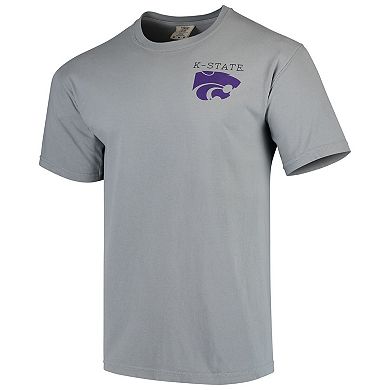 Men's Gray Kansas State Wildcats Team Comfort Colors Campus Scenery T-Shirt