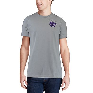 Men's Gray Kansas State Wildcats Team Comfort Colors Campus Scenery T-Shirt