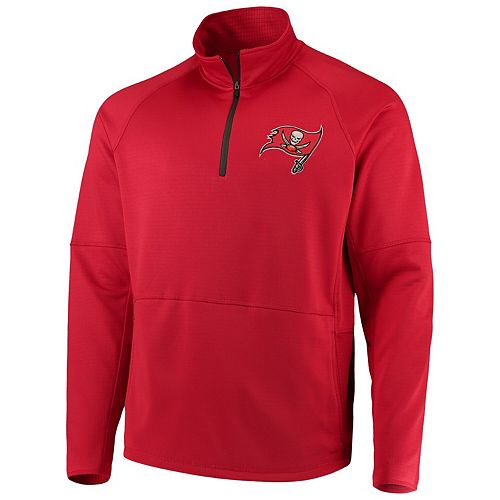 Mens G Iii Sports By Carl Banks Red Tampa Bay Buccaneers Challenge Microfleece Quarter Zip Jacket 