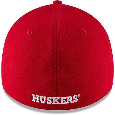 Men's New Era Scarlet Nebraska Huskers College Classic 39Thirty Flex Hat
