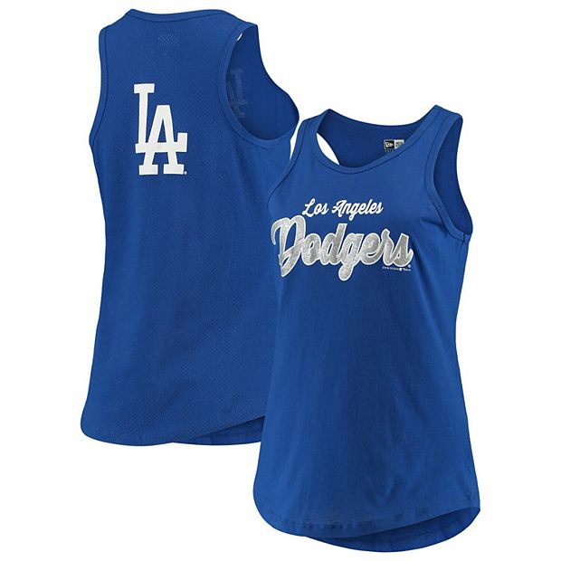 Women's New Era Royal Los Angeles Dodgers Mesh Back Baby Jersey Tank Top