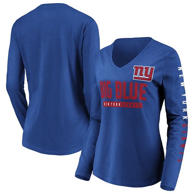 New York Giants Fanatics Branded Women's Team Slogan Long Sleeve V