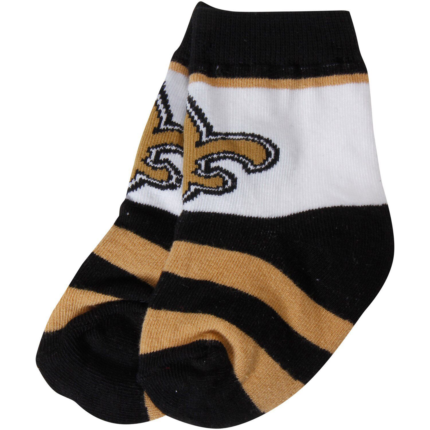 Image for Unbranded Infant For Bare Feet Black/Gold New Orleans Saints Team Color Rugby Block Socks at Kohl's.