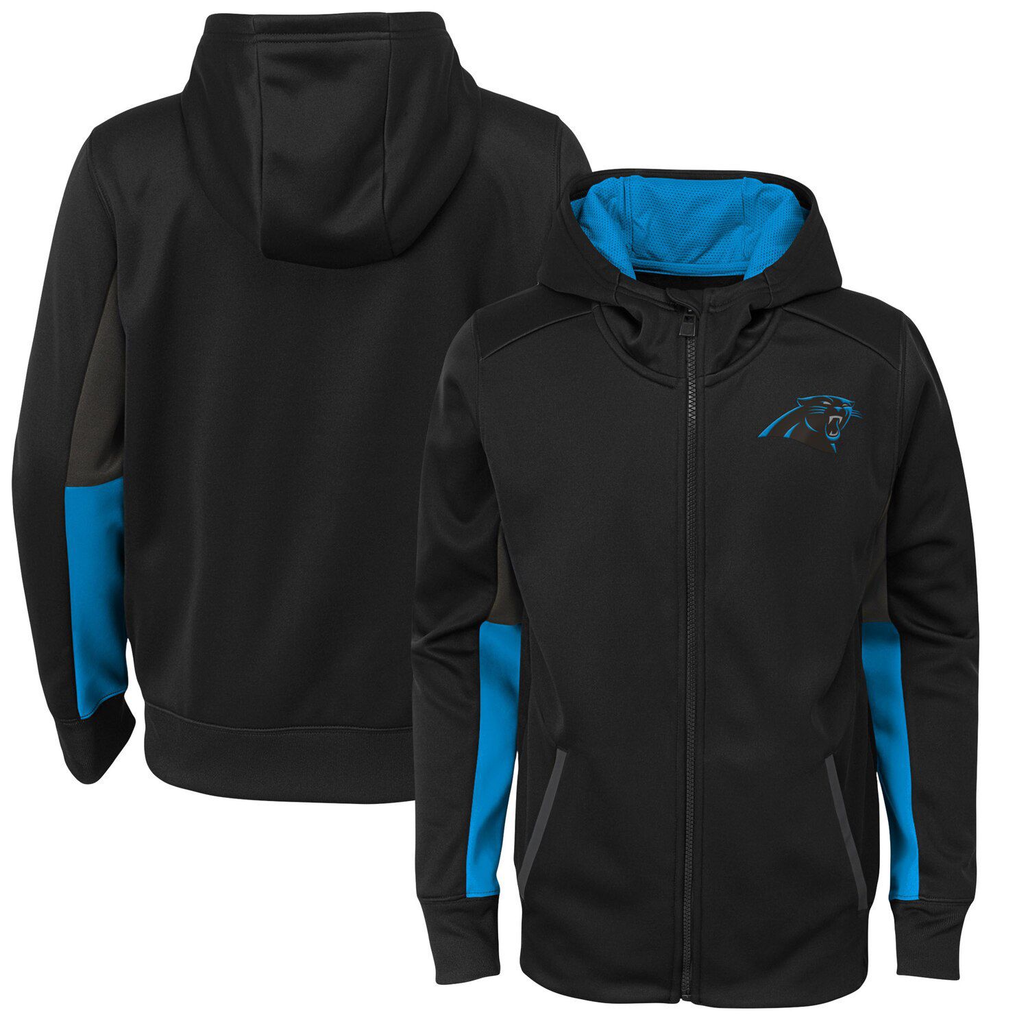 panthers full zip hoodie