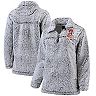 Women's Gray Oklahoma State Cowboys Sherpa Super Soft Quarter Zip Pullover Jacket